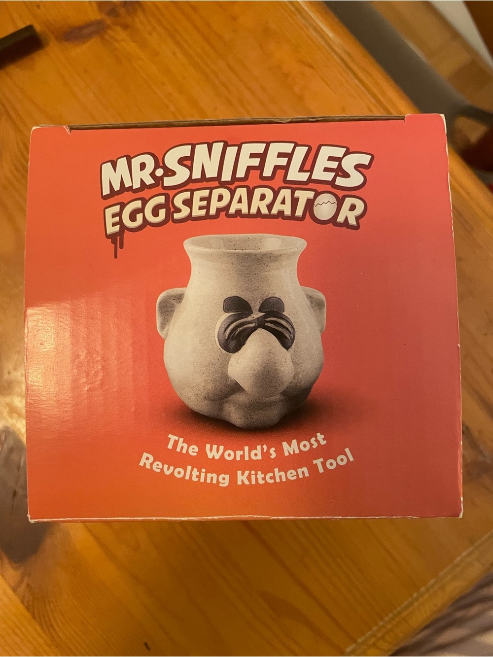 Mr. Sniffles Egg Separator - quirky kitchen gadget!